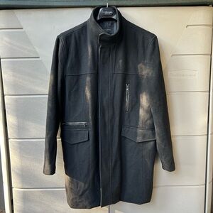 Banana Republic - Women's Black Wool -Blend Pea Coat